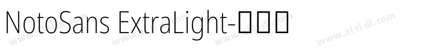 NotoSans ExtraLight字体转换